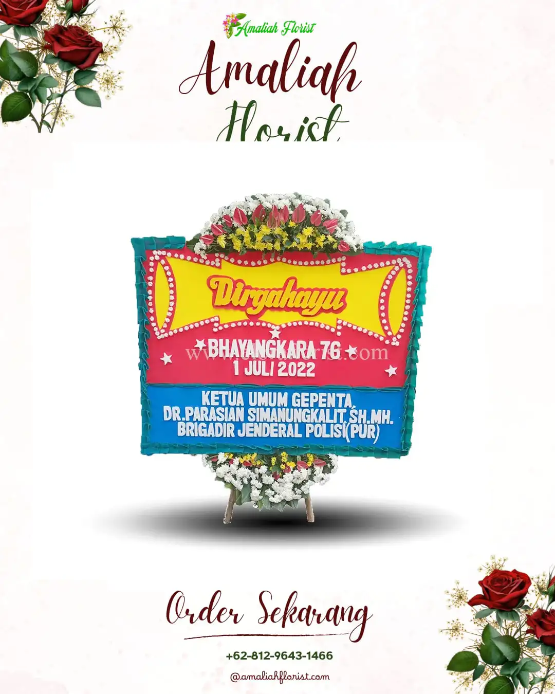 Papan Bunga HUT Ulang Tahun Kasiman